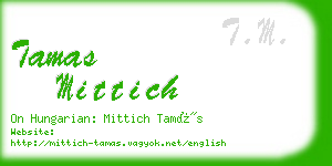 tamas mittich business card